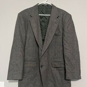 Men's Gray Herringbone Blazer